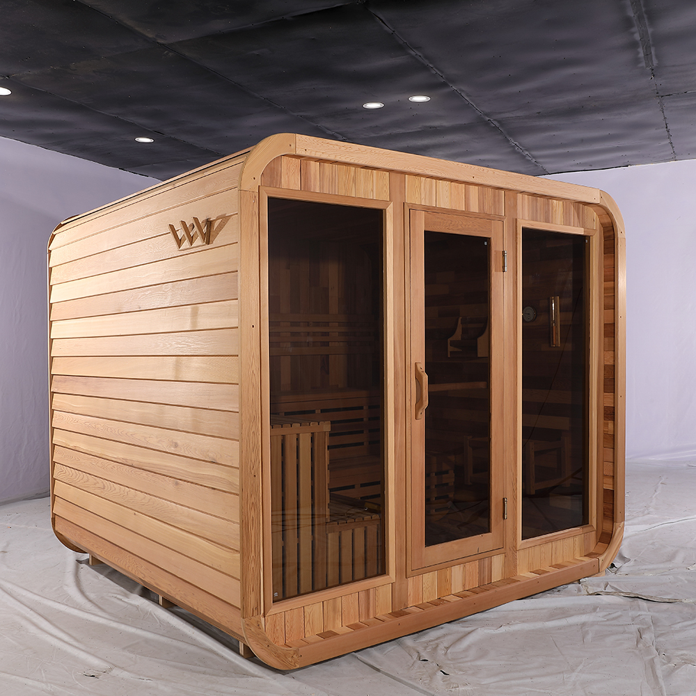 Aussensauna Panorama Zedernholz **Package DEAL**